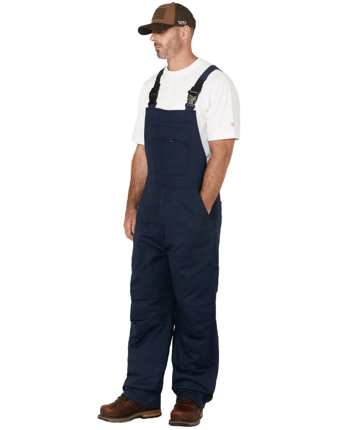 Hawx Men's Men'S Fr Insulated Solid Bib Overalls - Hxfrfa24p23-Nvy
