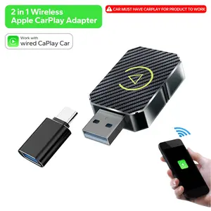 Dealsforyoudays | Wireless CarPlay Adapter for Factory Wired Cars with Carplay from 2016 Onwards - 2-in-1 Wireless CarPlay Adapter (Only applicable to Apple CarPlay) Easier Connectivity Compatibility Stable, Faster, Automotive