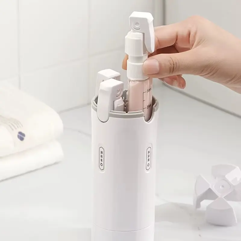 Leakproof Travel Hack! 4-in-1 Dispenser Bottle Set for Shampoo, Lotion, & Perfume - TSA Approved & Portable