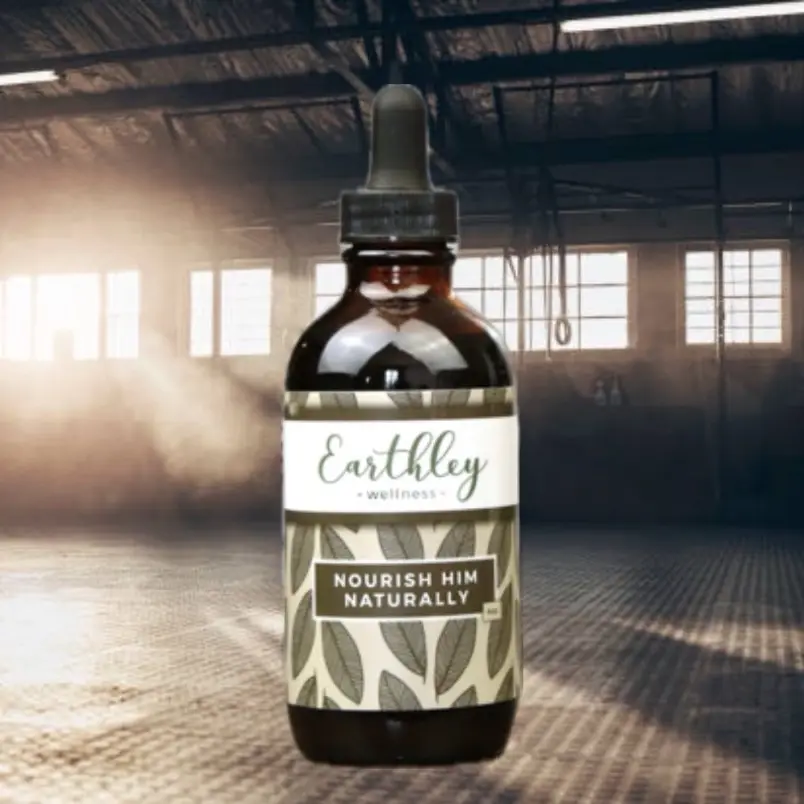 Nourish Him Naturally - Men's Nutrition Supplement for Overall Health and Well-being. An organic product by Earthley.