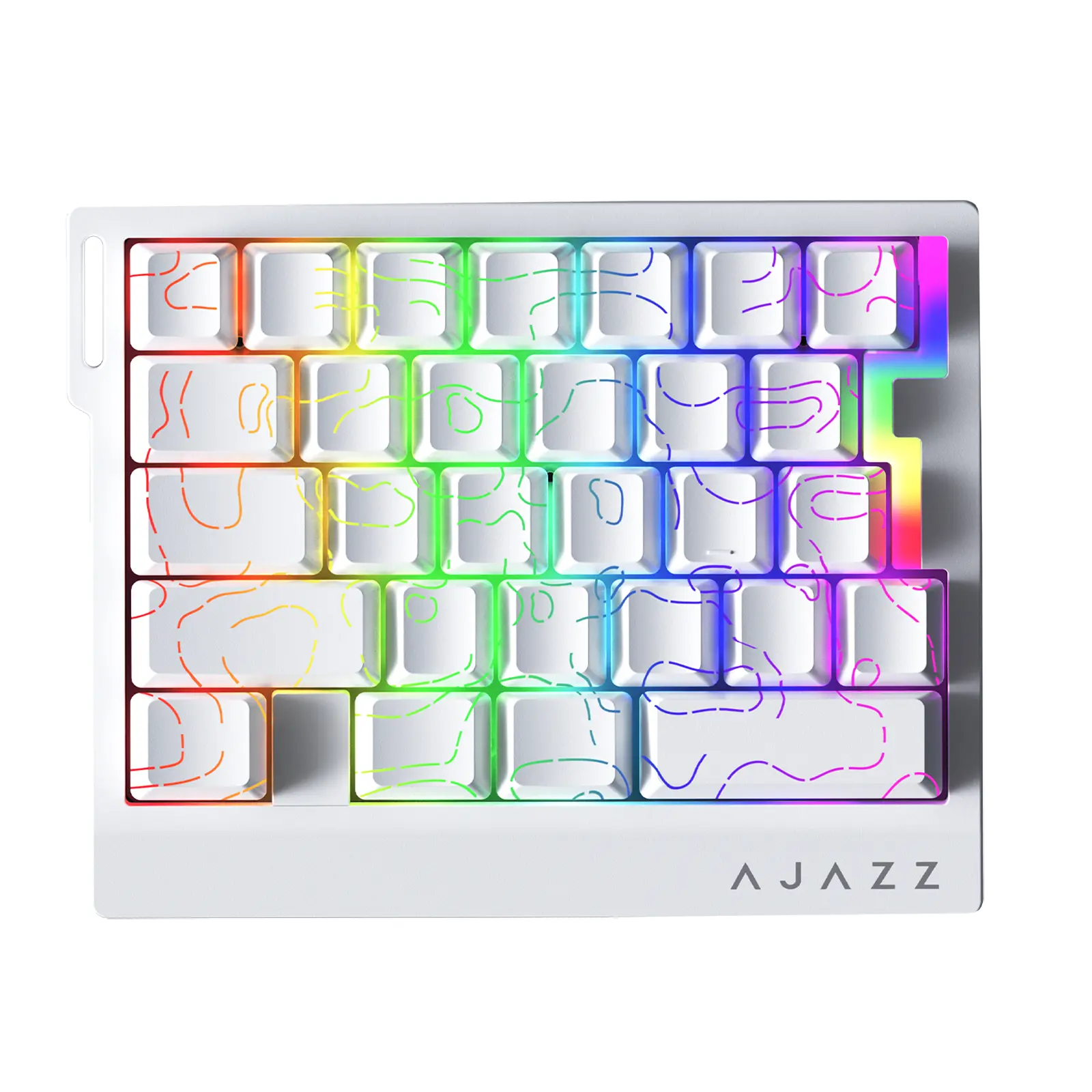 Ajazz AK029 Left-Handed Magnetic Mechanical Gaming Keyboard - Wired Compact Gaming Keyboard Accessories for Left-Handed Gamers, Compatible with PC, MAC, WIN Systems, Product Not Capable of Emitting Radio Frequency Energy