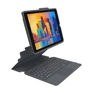ZAGG - Pro Keys Wireless Keyboard with Trackpad and Detachable Case - Compatible with The Apple iPad 9th Gen 10.2"  iPad 10.2" Pro - Charcoal