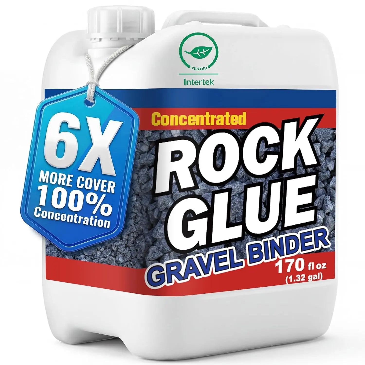 Heavy Duty Landscaping Rock Glue Concentrate - 170oz Jug, Gravel/Pebble Stone Adhesive for Slope Stabilization, Garden Walkway, UV/Water Resistant, Pet-Safe, Leaf-Friendly Between Pavers