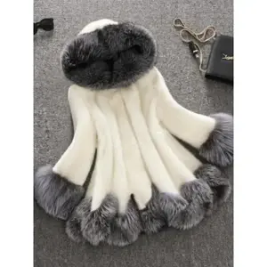 Hooded Loose Faux Fur Jacket Women Thick Autumn Winter Korean Maxi Coat Long Warm Luxury Fur Parkas Furry Outerwear