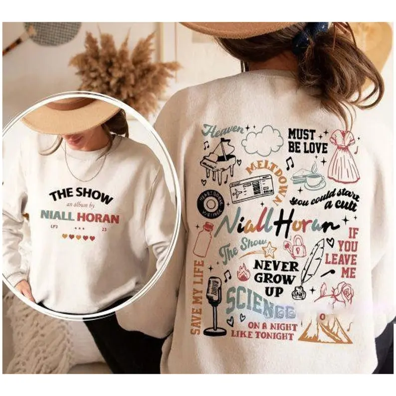 Maglietta Tour Niall Horran 2024, Niall Horran 2 Side Shirt, Niall Horran Hoodie, The Show Album Track List Shirt, Niall Horran Music Tour Sweatshirt