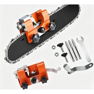 Hand Crank Chainsaw Chain Sharpening Jig - Universal Sharpener Tool Set for All Saws
