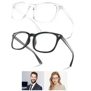 BlueLightGlasses TransparentGlasses - Lightweight Transparent Decor Glasses, Anti-Blue Light for Gaming, Daily Use & Students