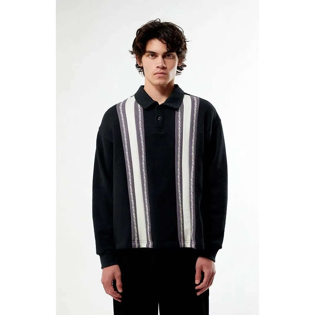 Pacsun Men's Metal Long Sleeve Rugby Shirt Pacsun Men's Metal Long Sleeve Rugby Shirt