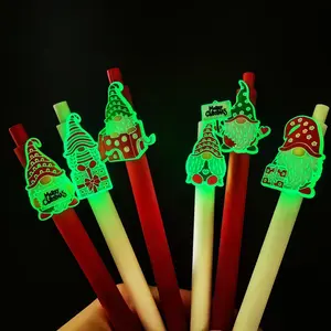 Night Glow Christmas Pen, Push-Button Ballpoint Pen, Office & School Supplies, Party Gift, Random Send, Perfect Present Choice