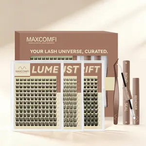 Maxcomfi DD Curl Cluster 2.0 Multi-Pack | Natural Layered Lash Clusters | 3 Styles in one link Natural / Medium / Volume Lashes Clusters Waterproof Cryproof  Longlasting Party Mother Gifts SummerVibes,summervibes