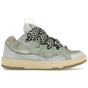 Lanvin Men's Leather Curb Sneaker Light Blue, from StockX