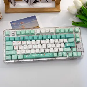 138 Key Firefly Pbt Keycaps, Cherry Style Side-Printed Semi-Transparent, Dye Sublimation, Compatible with Mx Axes, Fits 61/64/68/87/96/104/108 Keyboards