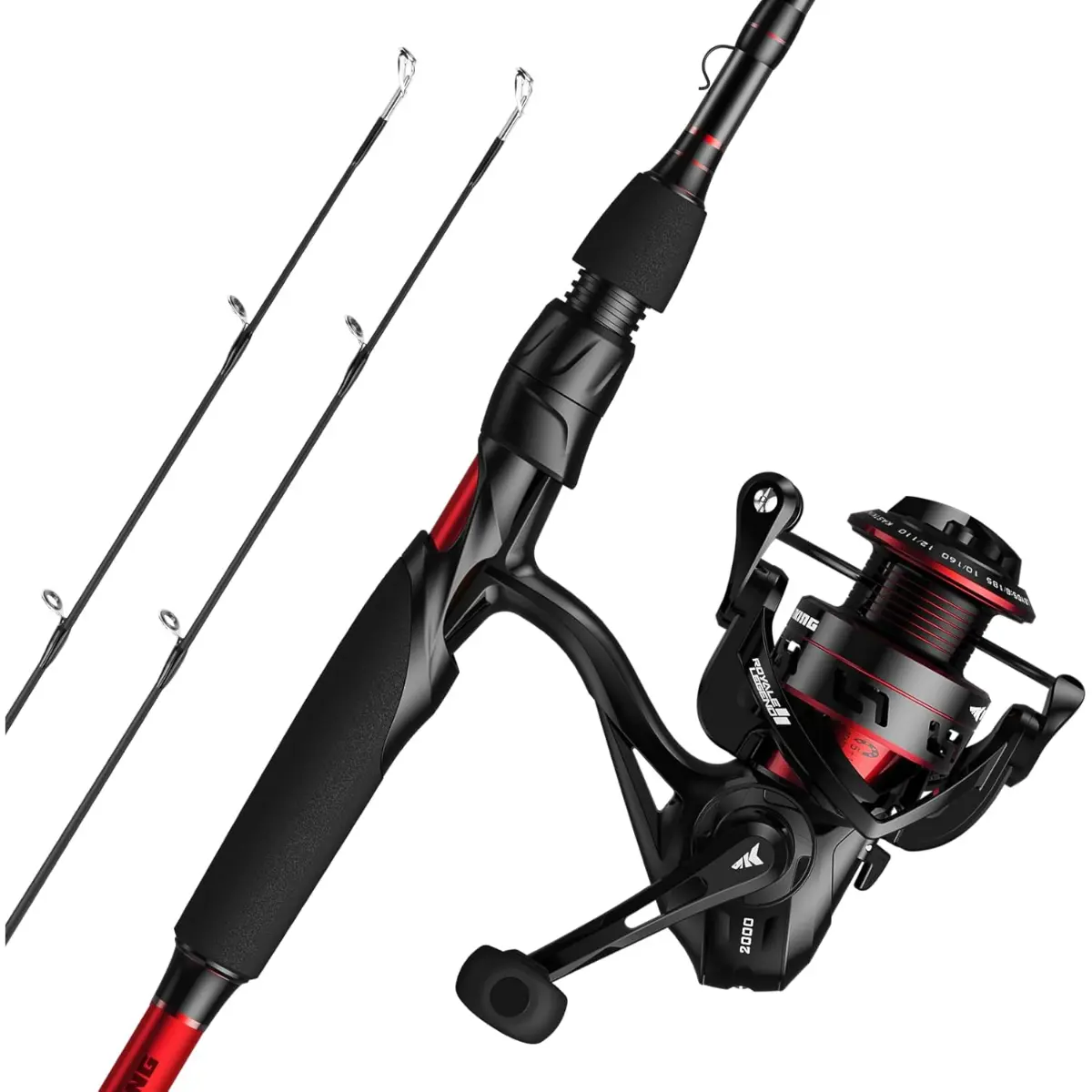 Kastking Royale Legend II Spinning & Casting Fishing Combo - 2-Piece IM6 Graphite Rod with Extra Backup Tip for Freshwater Fishing