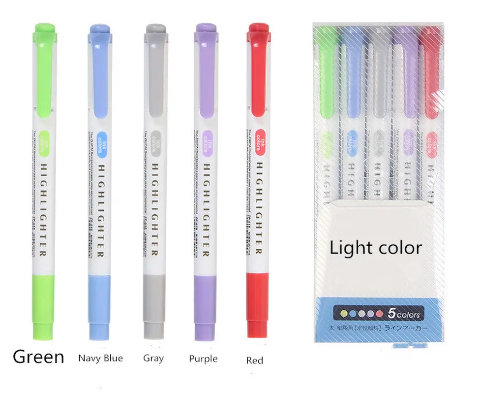 Mildliner Colors 25 Colors Double Head Highlighter Pen Fluorescent Art Marker for School Office Art Stationery Supply
