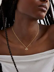 Dainty 14K Gold Plated Evil Eye Necklace for Women - Delicate CZ Diamond Choker Pendant Necklace Jewelry Gift