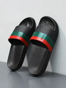 Men's Sneaker Slippers, Durable Thick Eva Sole, Lightweight Casual Home Outdoor Shoes, Simple Colorblock Design, Summer Beach & Leisure Large Size