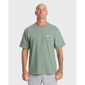 Quiksilver | Waterman Mai Tai Time Short Sleeve T‑Shirt | Men's 100% Cotton Graphic Print Signature Logo | Everyday Wear