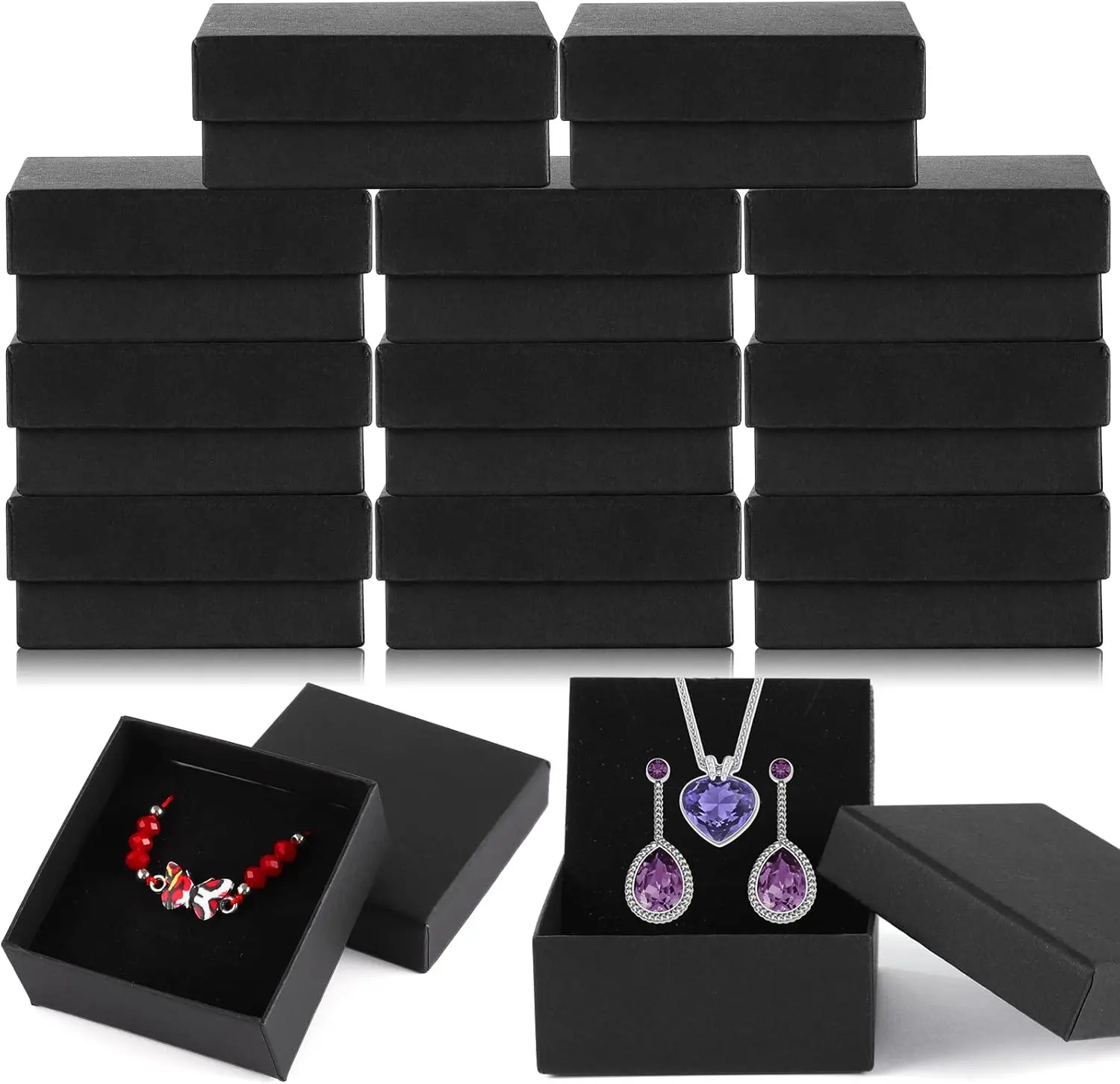 Jewelry Gift Boxes Small Gift Boxes for Necklace Ring Bracelet Earring Cotton Filled Jewelry Box