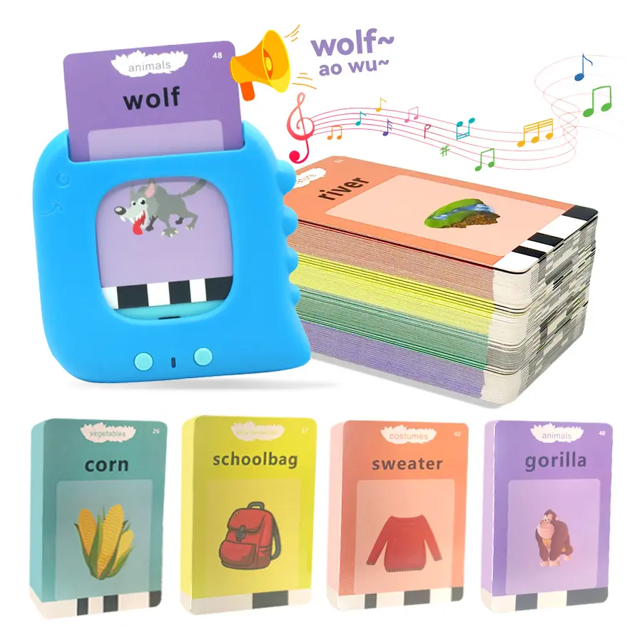 Children's Phonics Talking Flash Cards - 240-Count Montessori Toys, Toddler Learning Activities, Speech Therapy Tools for Ages 1-5, Aids Sensory & Language Development, Autistic Kids Educational Toys