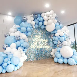 Blue and White Balloon Arch Kit 146pcs Latex Balloons Garland Set for Birthday, Gender Reveal, Wedding, Bridal Shower, Anniversary Indoor & Outdoor Decorations