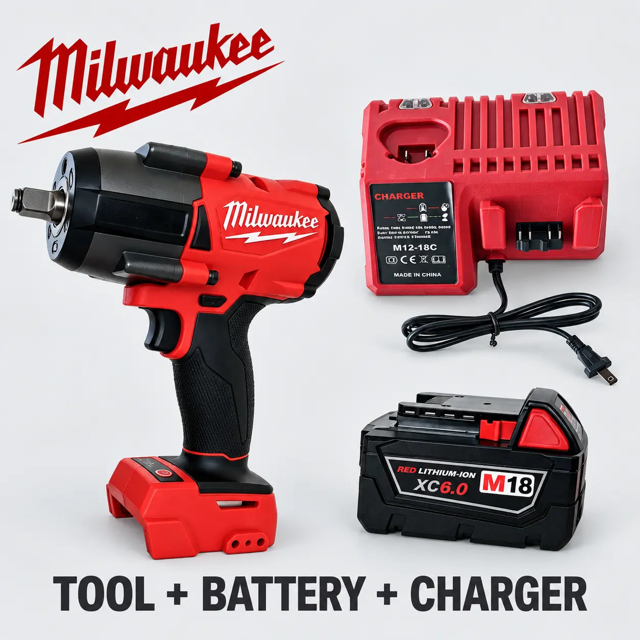 Milwaukee M18 1/2 Impact Wrench - 1400 ft-lb Breakaway Torque, for Truck Service & Heavy-Duty Auto Repair