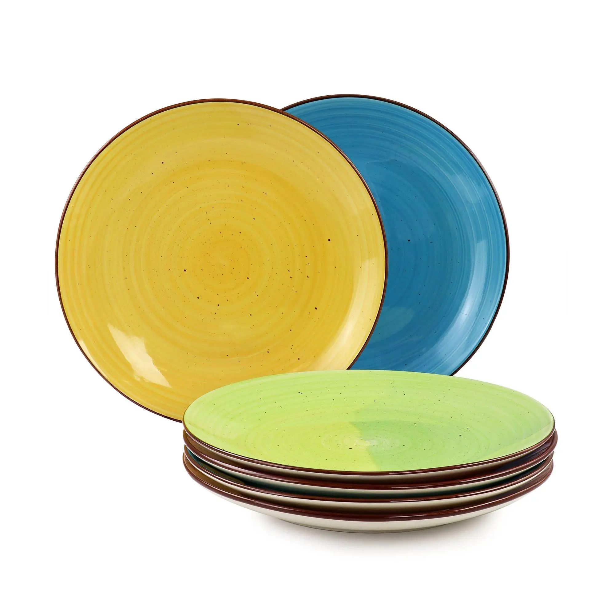 Elama Sebastian 6 Piece Stoneware Dinner PlateSet Elama Sebastian 6 Piece Stoneware Dinner PlateSet
