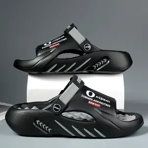 Men's slippers summer wear non-slip deodorant soft-soled outdoor sandals men's and women's seaside sports beach shoes