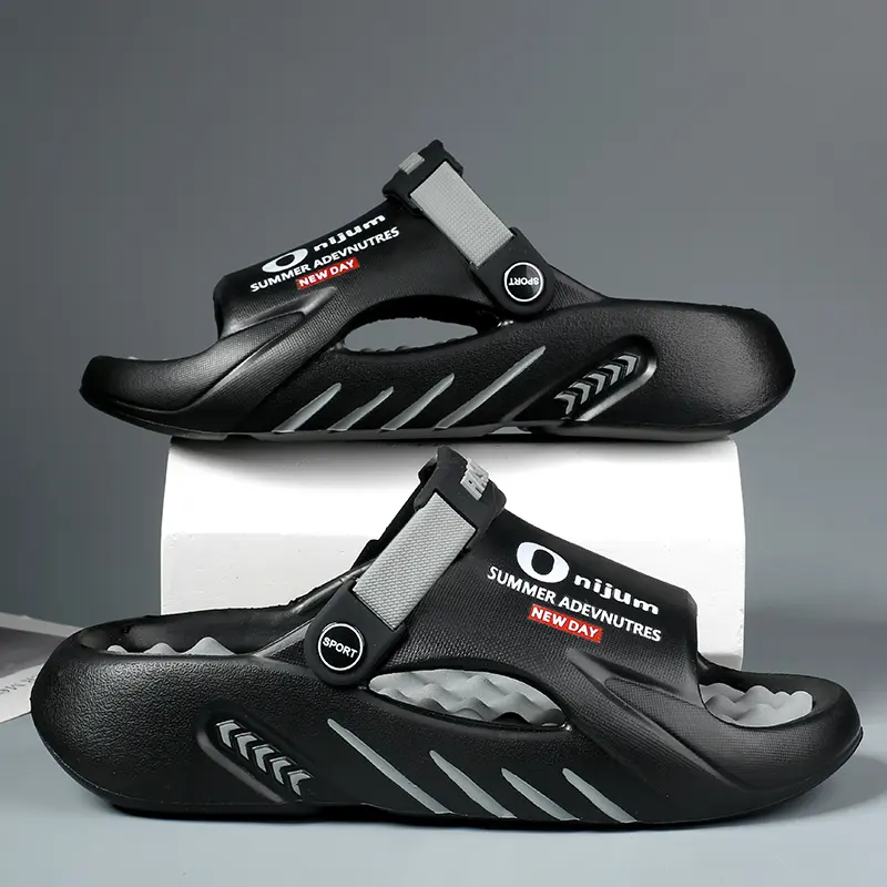 Men's Slide Sandals - Summer Non-Slip, Deodorant, Soft-Soled Outdoor Seaside Sports Shoes (Unisex Option Available), Footwear