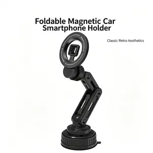 New Truck Mount Phone Holder, 360-Degree Rotating Magnetic Car Dashboard Mounting Stand, Detachable GPS Navigation Support