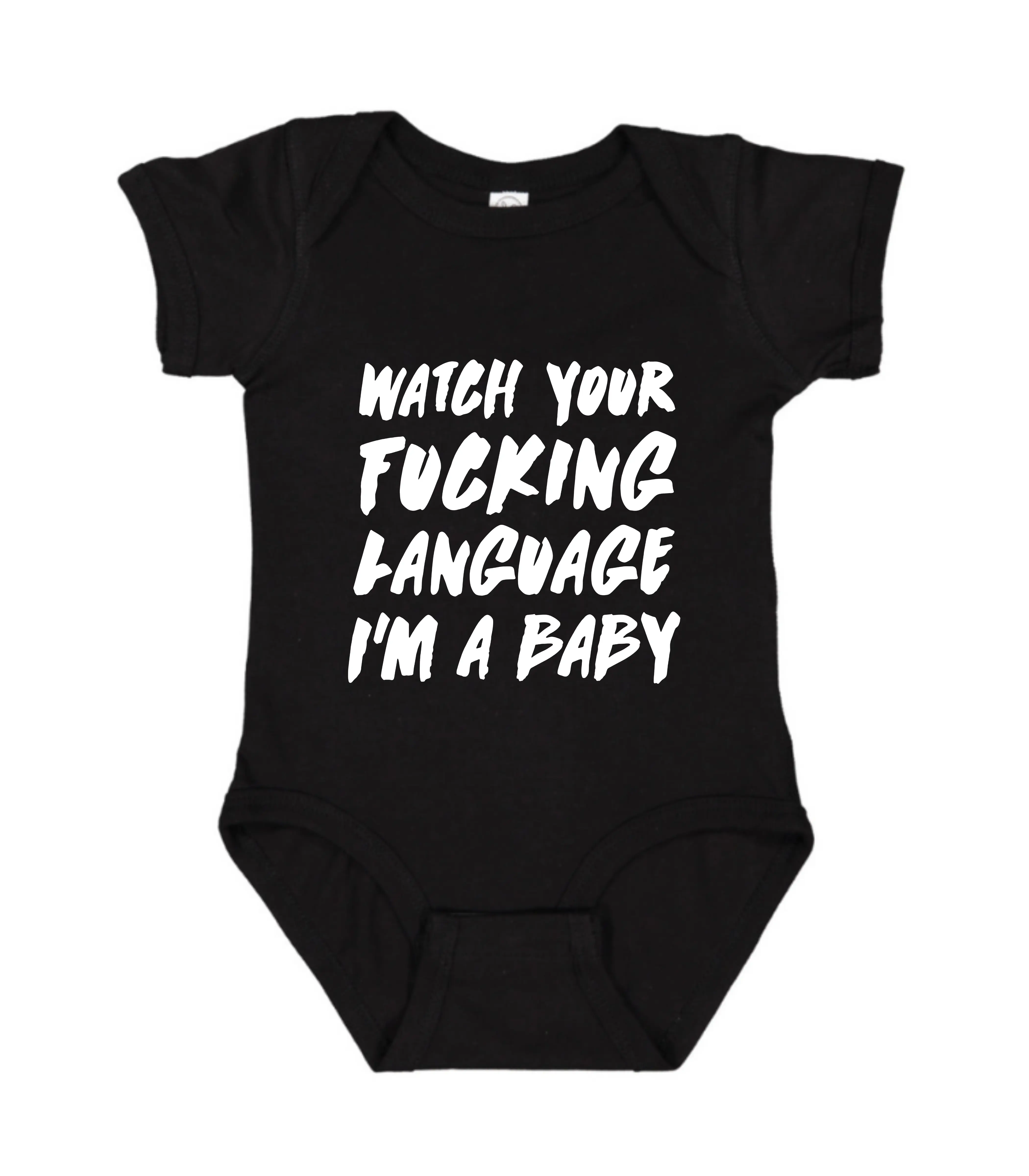 Watch Your F*cking Language Onesie, Pregnancy Announcement Gift, Cotton Baby Clothes, Funny Bodysuit