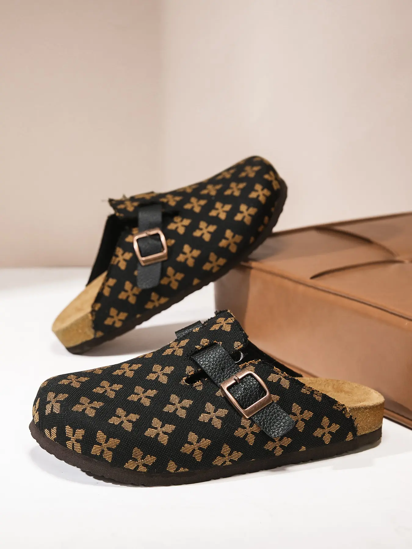 Luxury Open-Toe Slippers, Unisex Boho Style, Wide Fit, Textile Upper, Eva Sole, All-Season Comfort, Casual Fashion Women Sandals, Summer Slippers, Slipper Shoes, Footwear