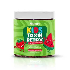 Zeolite Detox for Kids, Heavy Metal & Microplastic Detox, 14 Day Gentle Cleanse, Development, Behavior, Energy and Gut Health, Vegan Gummies w/ Chlorella & Fibersol-2, Strawberry Watermelon Flavor Edible Healthcare