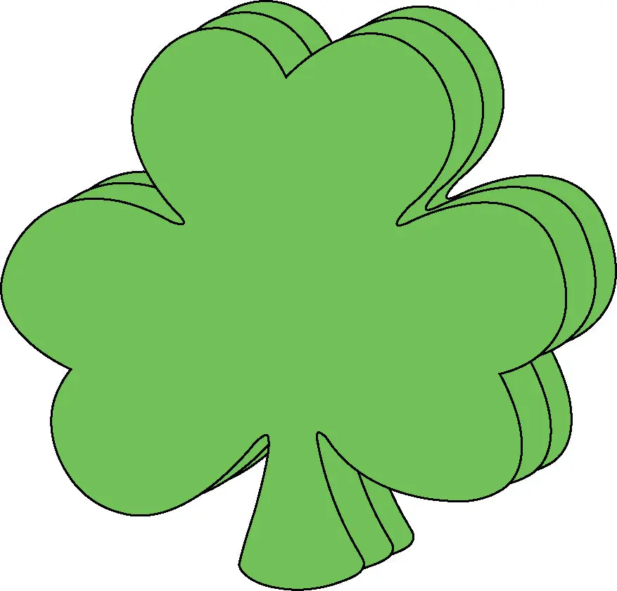 SHAPES ETC. Character-Based Shamrock Cut-Outs, 3" x 3" Bright Neon Single Color, Astrobrights Cardstock 31 Sheets for Classroom Activities & Bulletin Board Supplies
