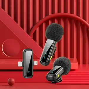MSYHEZHI Wireless Lavalier Microphone,foriPhone/Android/Camera,328ft Transmission,12HBattery Life, Mini Microphone for Record Interview,Vlogs, YouTube