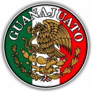 Guanajuato Mexico Eagle Flag Round Decal