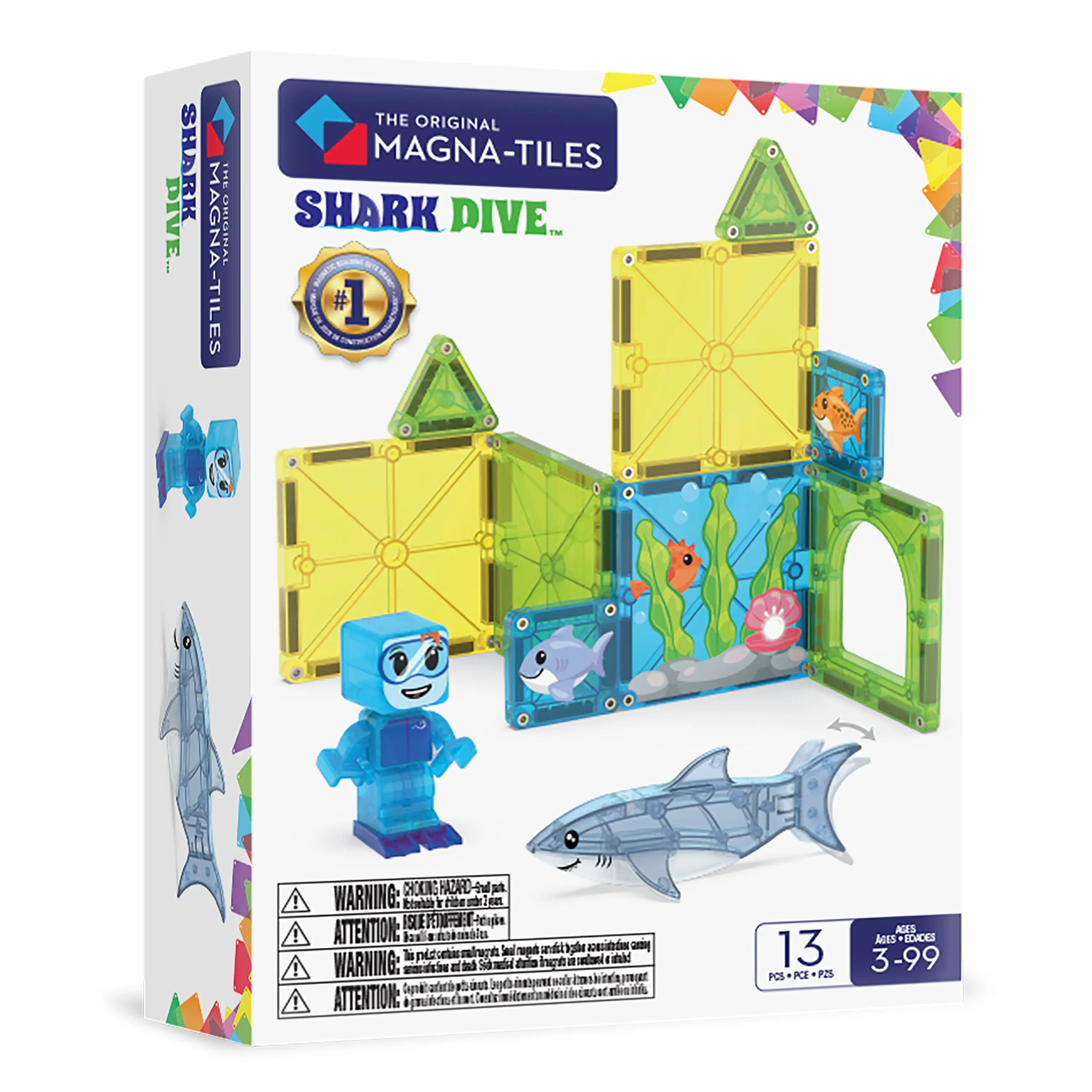 Shark Dive 13-Piece Magnetic Construction Set