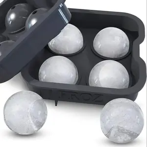 Ice Ball Machine with Lid, Home Kitchen Ice Ball Maker, Bar Accessories, Kitchen Utensils, Household Bar Supplies, Ice Ball Tray, Ice Ball Molds