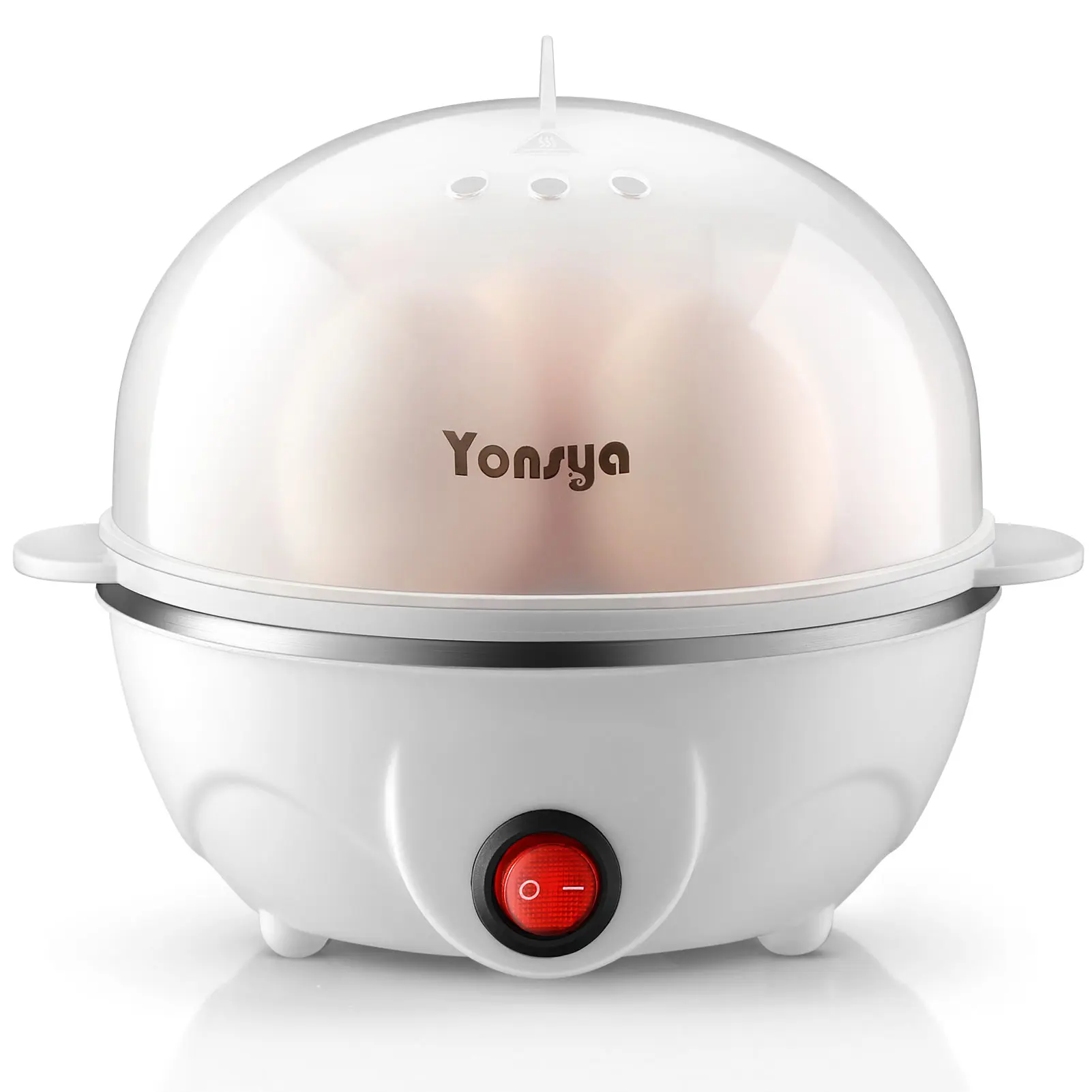 Rapid Egg Cooker 7 Egg Capacity Electric Egg Cooker for Hard Boiled Poached Scrambled Eggs or Omelets with Automatic Shut Off Feature White