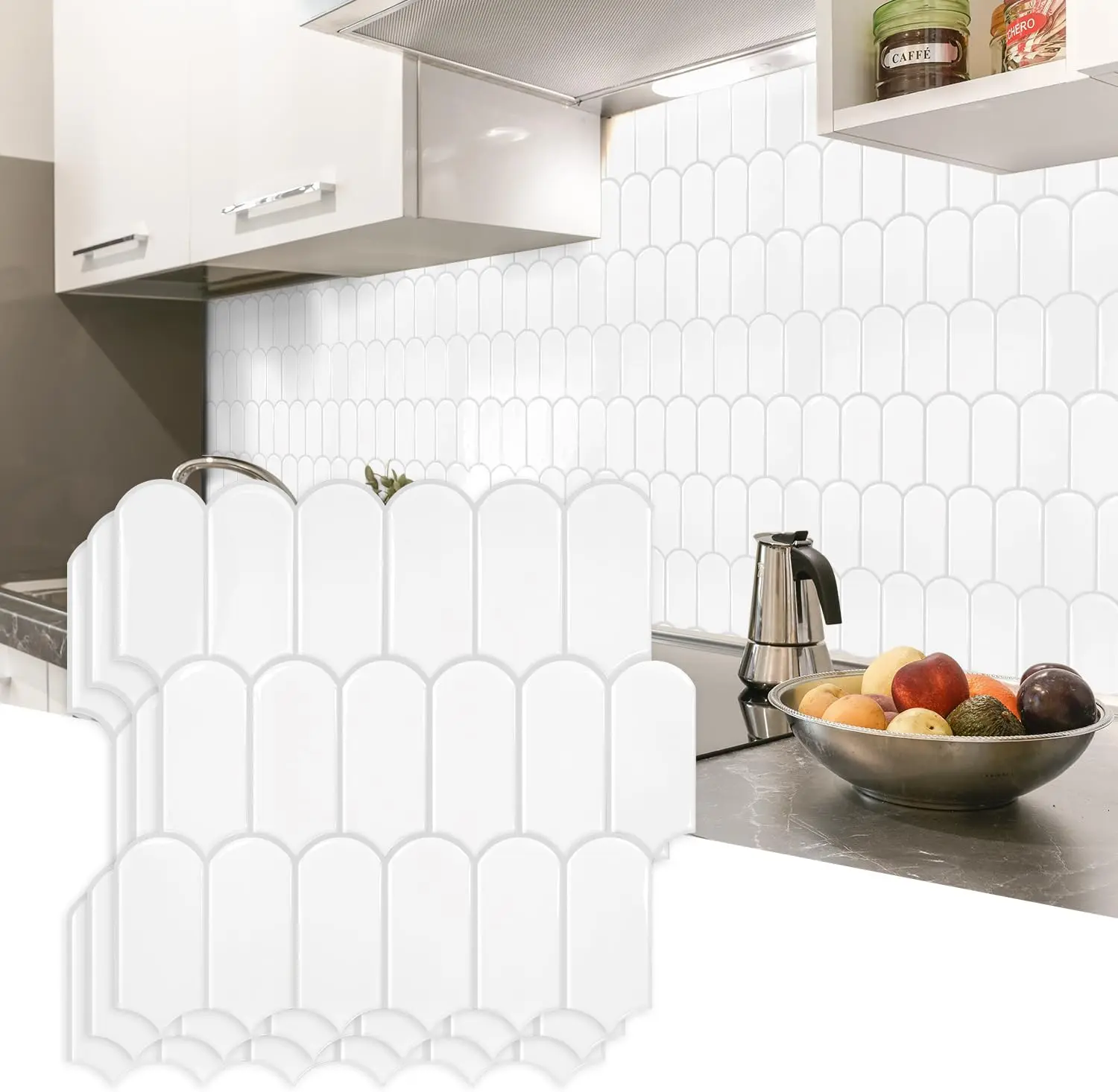 Vamos Tile 10-Sheet Backsplash Peel and Stick Tile, Pink Self Adhesive Vinyl Wall Tiles, Stick on Backsplash for Kitchen, Bathroom,RV (Thicker Design)
