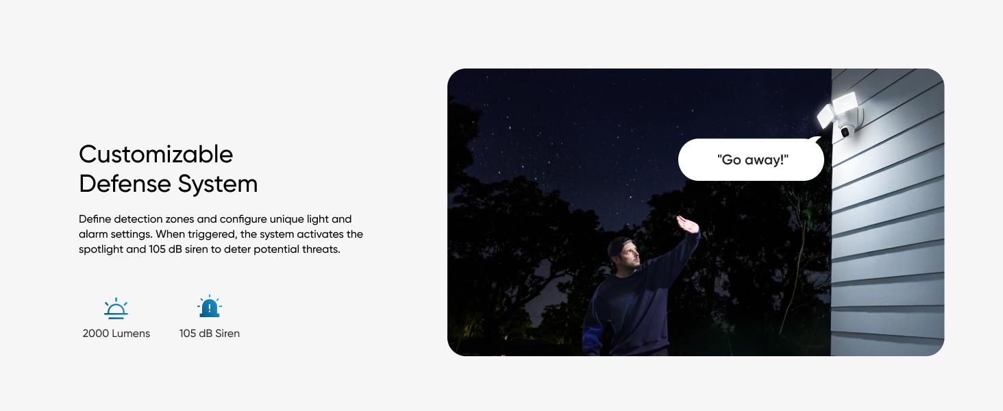 eufy Floodlight Camera E30, Security Camera Outdoor, CCTV-Style 360° Pan and Tilt, AI Detection and Tracking, 2K Video, 2.4GHz Wi-Fi, 2,000 Lumens, Custom Voice and Light Alerts, 24/7 Recording, No Monthly Fee｜Spingtok