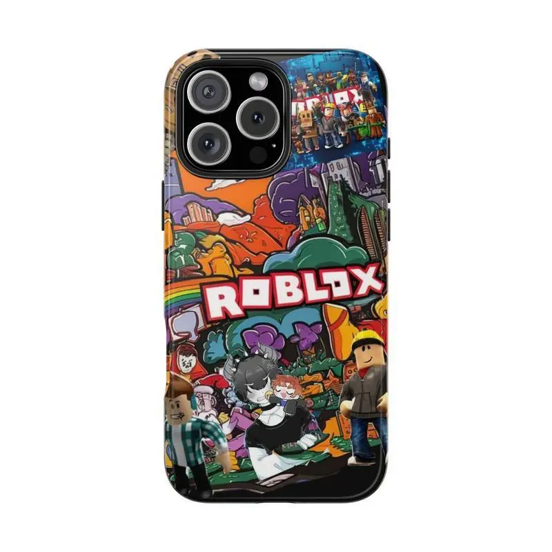 Roblox Themed Phone Case Premium Matte Texture, Protection, Shockproof, Anti-Drop, Anti-Fingerprint For IPhone 17-12, Pro Max, Pro Plus, and Samsung S25-22 Protection Safety
