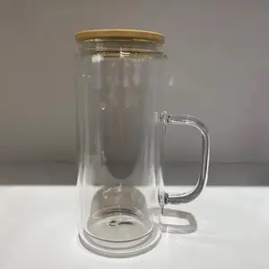 16oz Glass Snow Globe Mug