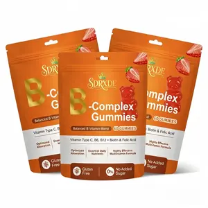Sugar Free Gummy Vitamins for Women - Strawberry Flavored Chewable B-Complex with Biotin B12 Folic Acid Vitamin C E & Minerals, 3 Pack 60 Count Bottle Daily Wellness Supplement