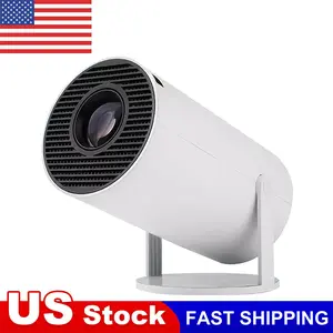 Mini Projector  HY300 PRO Portable Projector  4K Support  Bluetooth 5.2 Wi-Fi 6 5G Android 11 180° Rotatable Automatic Horizontal Keystone Correction And Four-Point Correction 35"-130" Screen  For Casual Viewing and Games Entertainment
