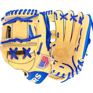 Hit Run Steal 12" Baseball Glove - Cream & Royal Blue - I Web