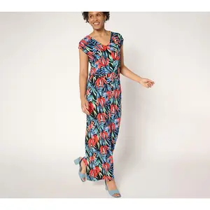 Attitudes by Renee Regular Como Jersey Printed Jumpsuit