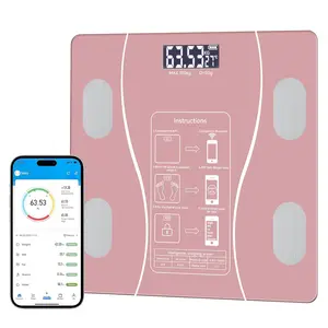 Sumimervibes,Smart Scale for Body Weight, BMI Weighing Body Fat Scale with Smartphone App, Accurate Body Composition Scale, Body Age Check, Compact Size, 400lb, Healthcare, Gym, Diet, Sports Smartscale
