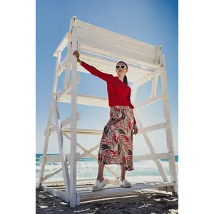 Sleeveless Ribbed Crew-Hot Pink