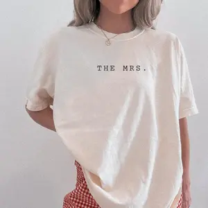 The Mrs Shirt Trendy Bride Tshirt Newly Engaged Gift Future Mrs.Shirt Bachelorette Gift Honeymoon Tee Oversized Brid