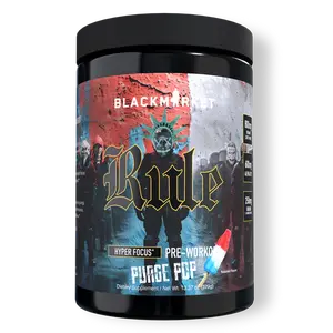 BlackMarket RULE — Hyper-Focus Pre-Workout | Nootropic Focus + Pumps (20/40 Servings)